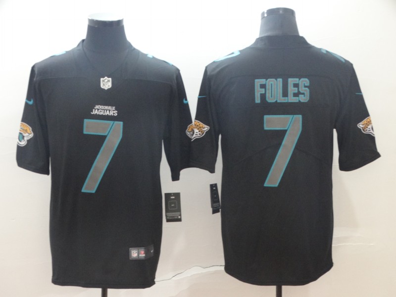 Men's Jacksonville Jaguars Nick Foles #7 Black Jersey